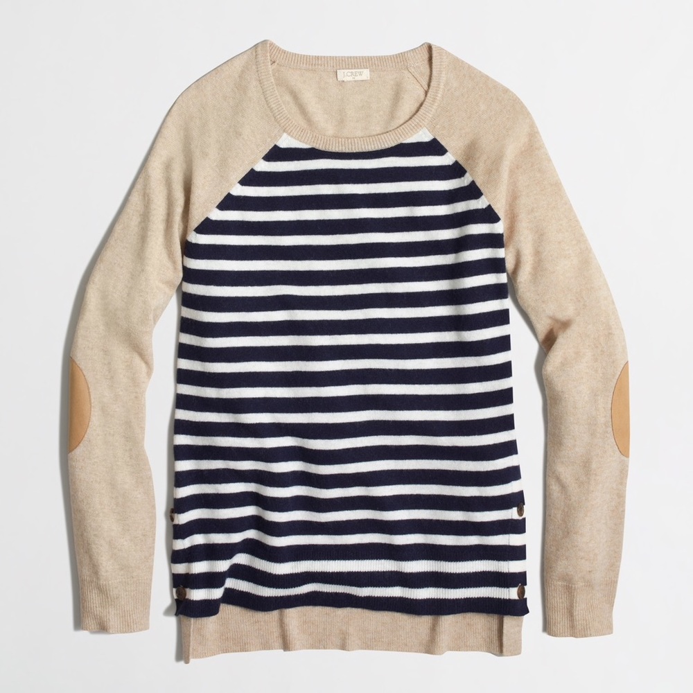 J. Crew Striped Wool Blend Sweater